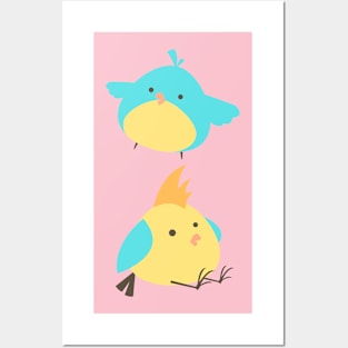 Cute birds Posters and Art